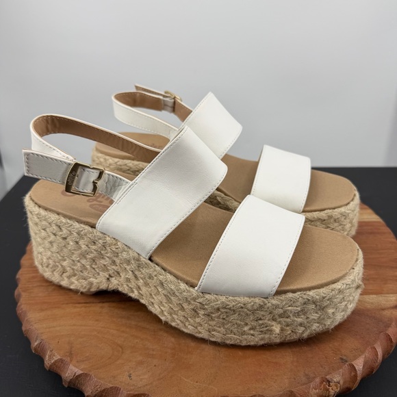 Dr. Scholl's Shoes - Dr.‎ Scholl's Women's Delaney Espadrille Wedge Sandal, White sz 7.5 faux leather